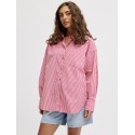 JJXX Jamie langærmet relaxed poplin skjorte - Cerise