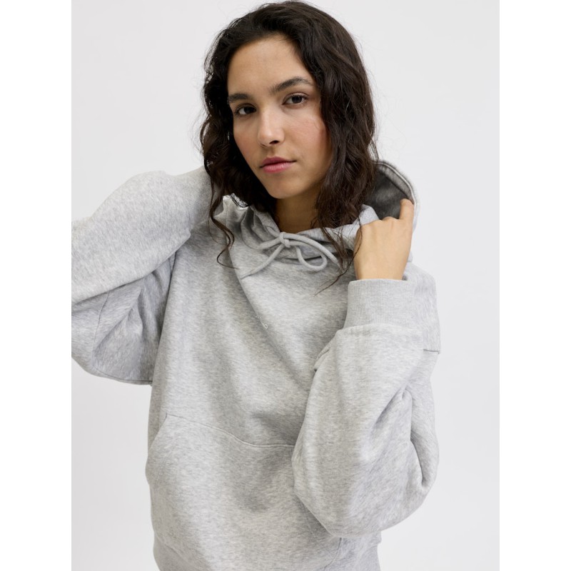JJXX Studio vesterbro langærmet hættetrøje - Light grey melange