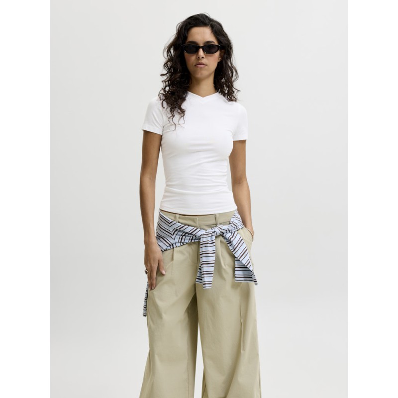 JJXX Gigi kortærmeret vneck t-shirt - Bright White