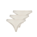 ONLY Carla pointelle 3 pak g-streng - Cloud Dancer