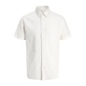JACK & JONES Plus Breeze Hør kortærmet Skjorte - Hvid