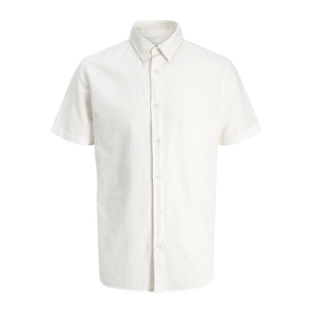 JACK & JONES Plus Breeze Hør kortærmet Skjorte - Hvid