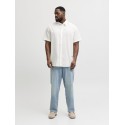 JACK & JONES Plus Breeze Hør kortærmet Skjorte - Hvid