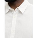 JACK & JONES Plus Breeze Hør kortærmet Skjorte - Hvid