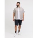 JACK & JONES Plus Breeze Hør Kortærmet Skjorte - String