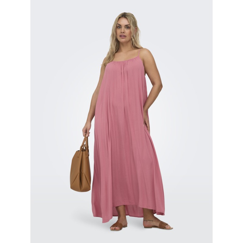 ONLY CARMAKOMA Chiara strop maxi kjole - Dusty Rose