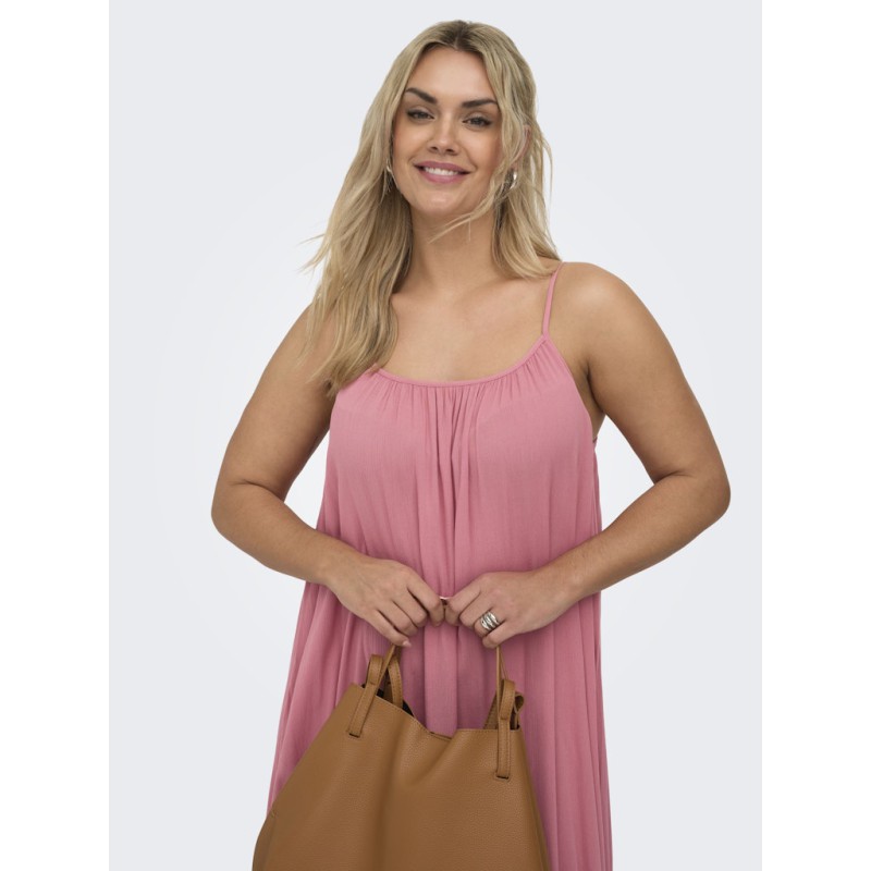 ONLY CARMAKOMA Chiara strop maxi kjole - Dusty Rose