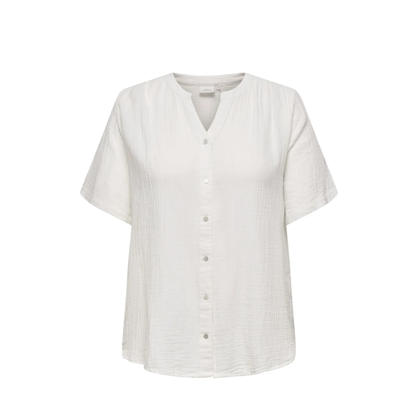 ONLY CARMAKOMA Thyra kortærmet t-shirt - Cloud Dancer