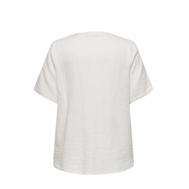 ONLY CARMAKOMA Thyra kortærmet t-shirt - Cloud Dancer