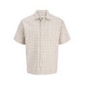 JACK & JONES Austin kortærmet clean check skjorte - Antique White