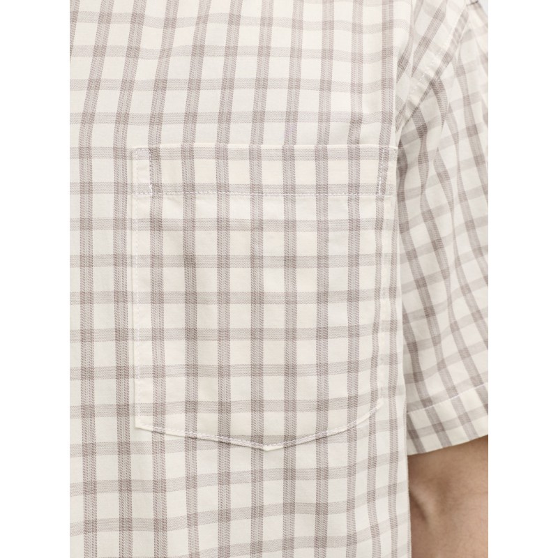 JACK & JONES Austin kortærmet clean check skjorte - Antique White