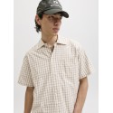 JACK & JONES Austin kortærmet clean check skjorte - Antique White