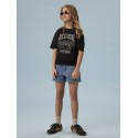 NAME IT KIDS jayla kortærmeret t-shirt - Black Beauty