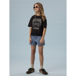 NAME IT KIDS jayla kortærmeret t-shirt - Black Beauty