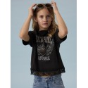 NAME IT KIDS jayla kortærmeret t-shirt - Black Beauty