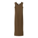 NAME IT KIDS Jenna ærmeløs slim maxi kjole - Sepia