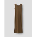 NAME IT KIDS Jenna ærmeløs slim maxi kjole - Sepia