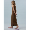 NAME IT KIDS Jenna ærmeløs slim maxi kjole - Sepia