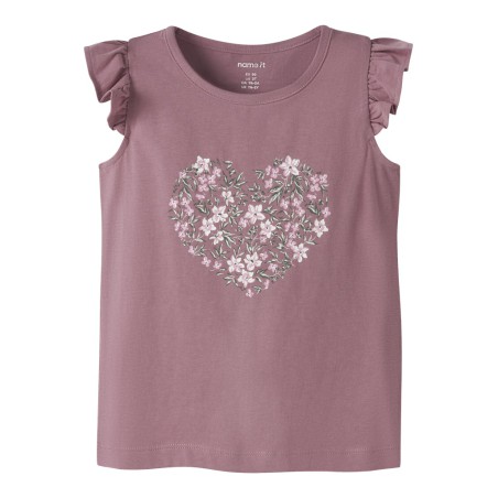 NAME IT MINI Vayanna ærmeløs capsl top - Mesa Rose Rose Flowers