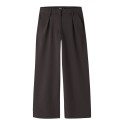 LMTD Luis Pleat Brede Bukser - Black Coffee