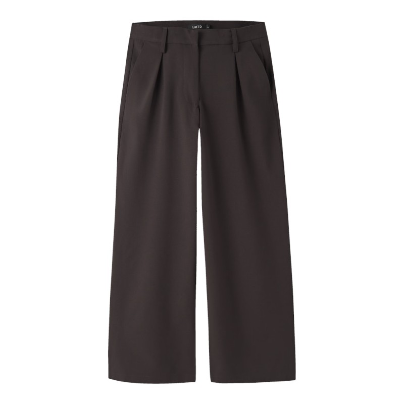 LMTD Luis Pleat Brede Bukser - Black Coffee