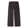 LMTD Luis Pleat Brede Bukser - Black Coffee