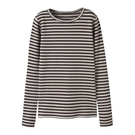 NAME IT KIDS pige - Suraja x-slim langærmet bluse -  Black Coffee