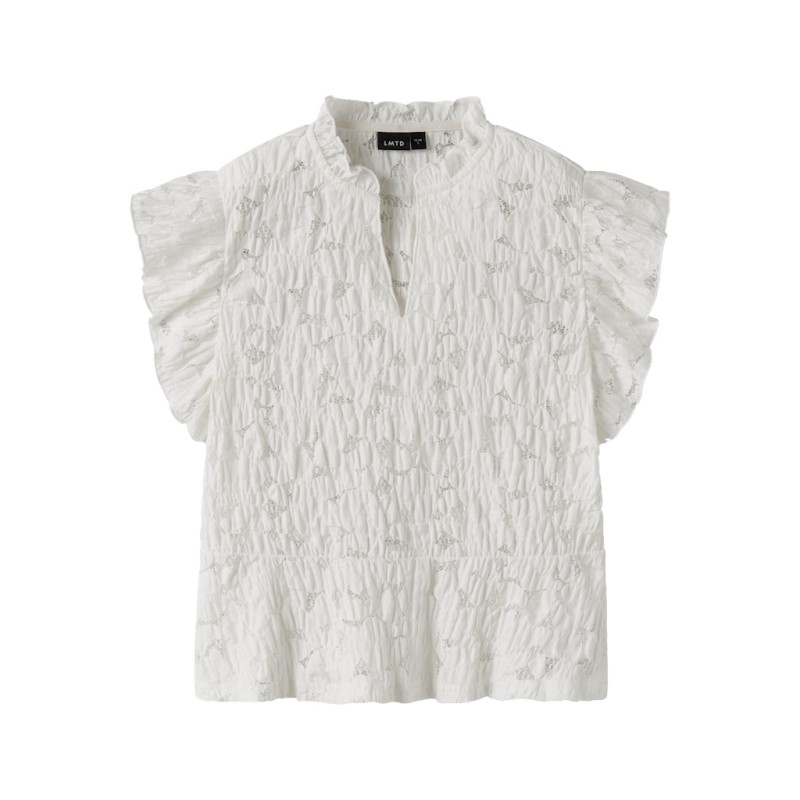 LMTD Flace kortærmet capsl t-shirt - White Alyssum