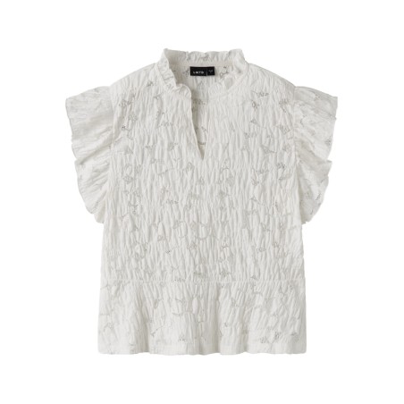 LMTD Flace kortærmet capsl t-shirt - White Alyssum