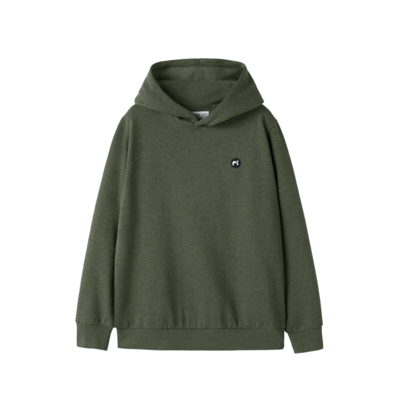 NAME IT KIDS Vimo langærmet sweat hoddie - Rifle Green