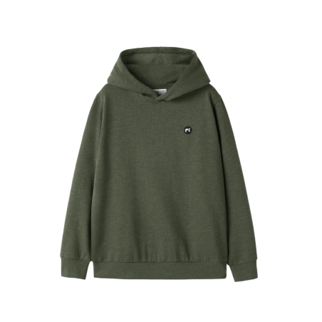 NAME IT KIDS Vimo langærmet sweat hoddie - Rifle Green