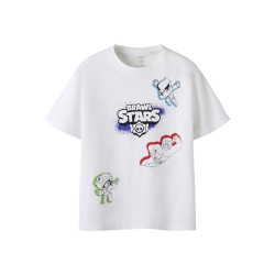 NAME IT KIDS Evere brawlstar kortærmet t-shirt - Bright White