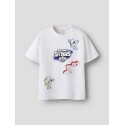 NAME IT KIDS Evere brwlst kortærmet t-shirt - Bright White
