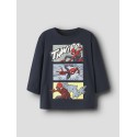 NAME IT MINI Jarl spider langærmet bluse - Navy Blazer