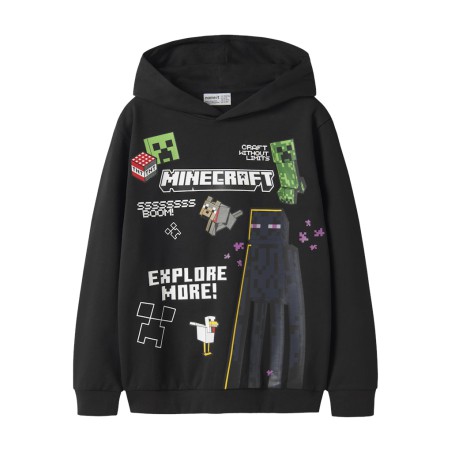 NAME IT KIDS Ju minecraft sweatshirt - Black