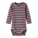 NAME IT BABY Banio langærmet body - French Roast LILAS