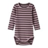 NAME IT BABY Banio langærmet body - French Roast LILAS