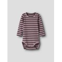 NAME IT BABY Banio langærmet body - French Roast LILAS