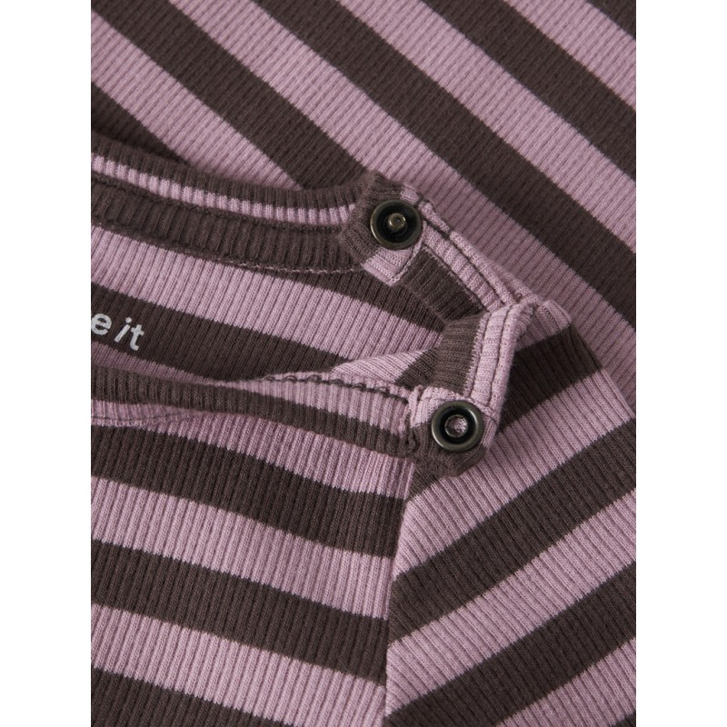 NAME IT BABY Banio langærmet body - French Roast LILAS
