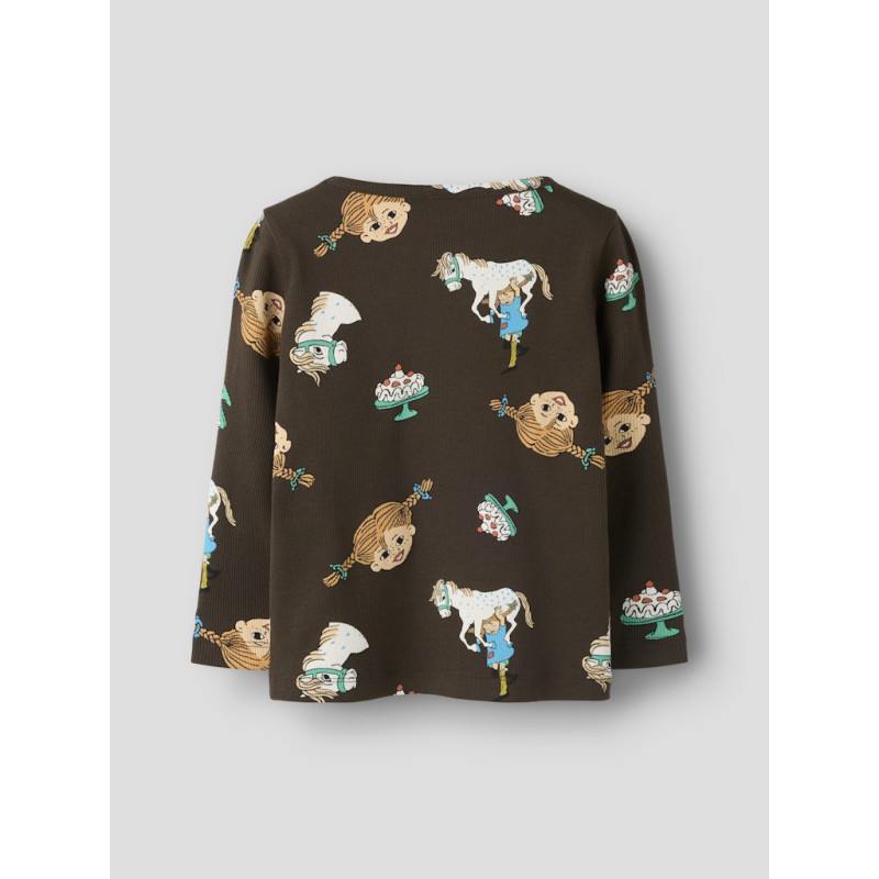 NAME IT MINI Soca Pippi langærmet bluse - Delicioso