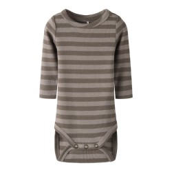 NAME IT BABY Banio langærmet body - Morel SATELLITE