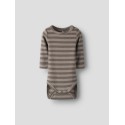 NAME IT BABY Banio langærmet body - Morel SATELLITE