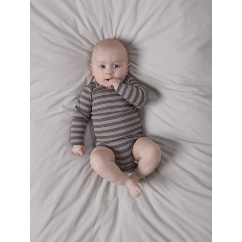 NAME IT BABY Banio langærmet body - Morel SATELLITE