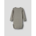 NAME IT BABY Banio langærmet body - Dusty Olive PURE CASHMERE