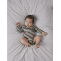 NAME IT BABY Banio langærmet body - Dusty Olive PURE CASHMERE