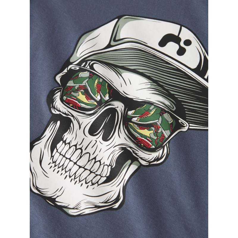NAME IT KIDS Lorne kortærmet t-shirt - Vintage Indigo