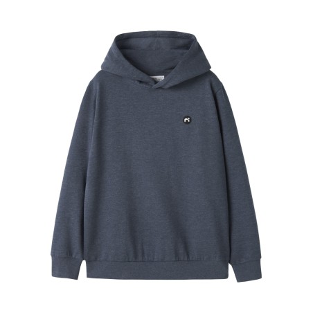 NAME IT KIDS Vimo langærmet sweat hoddie - Dark Sapphire