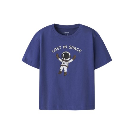 NAME IT MINI Karsil kortærmet t-shirt - Deep Ultramarine