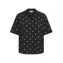 ONLY CARMAKOMA Carrie dot trekvartærmer t-shirt - Black