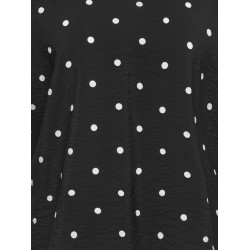 ONLY CARMAKOMA Carrie dot trekvartærmer t-shirt - Black